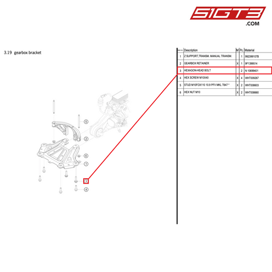 HEXAGON-HEAD BOLT - N  10699401 [PORSCHE 992.1 GT3 Cup]