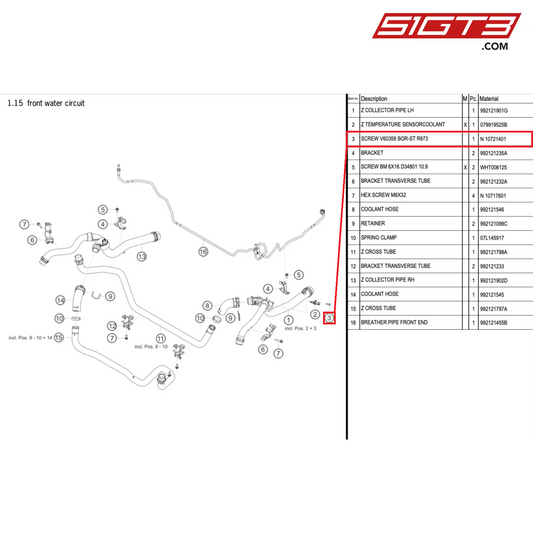 SCREW V60358 BOR-ST R673 - N  10721401 [PORSCHE 911 GT3 Cup Type 992]