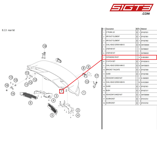 EXPANDING RIVET - N  90536901 [PORSCHE 992.1 GT3 Cup]