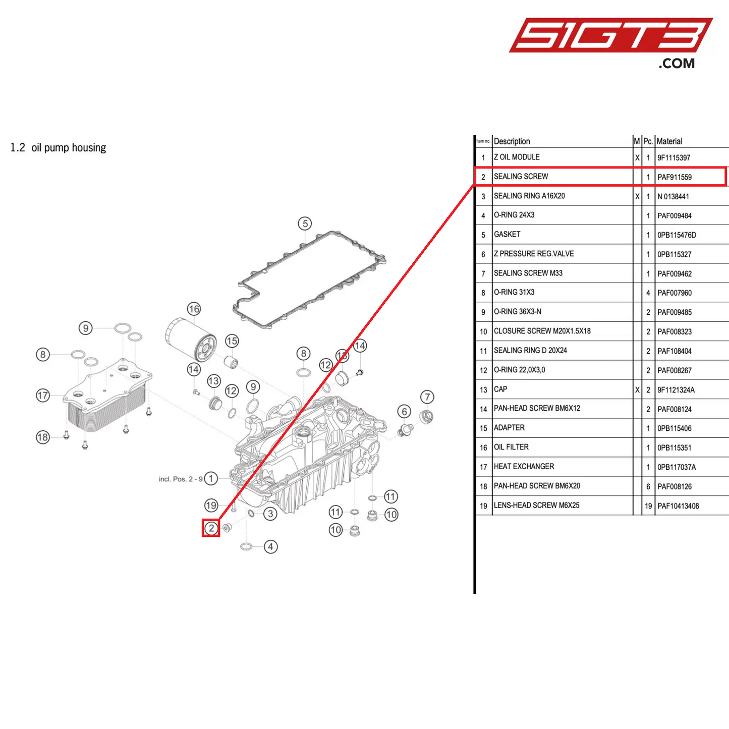 SEALING SCREW - PAF911559 [PORSCHE 911 GT3 R Type 992 (GEN 1)]