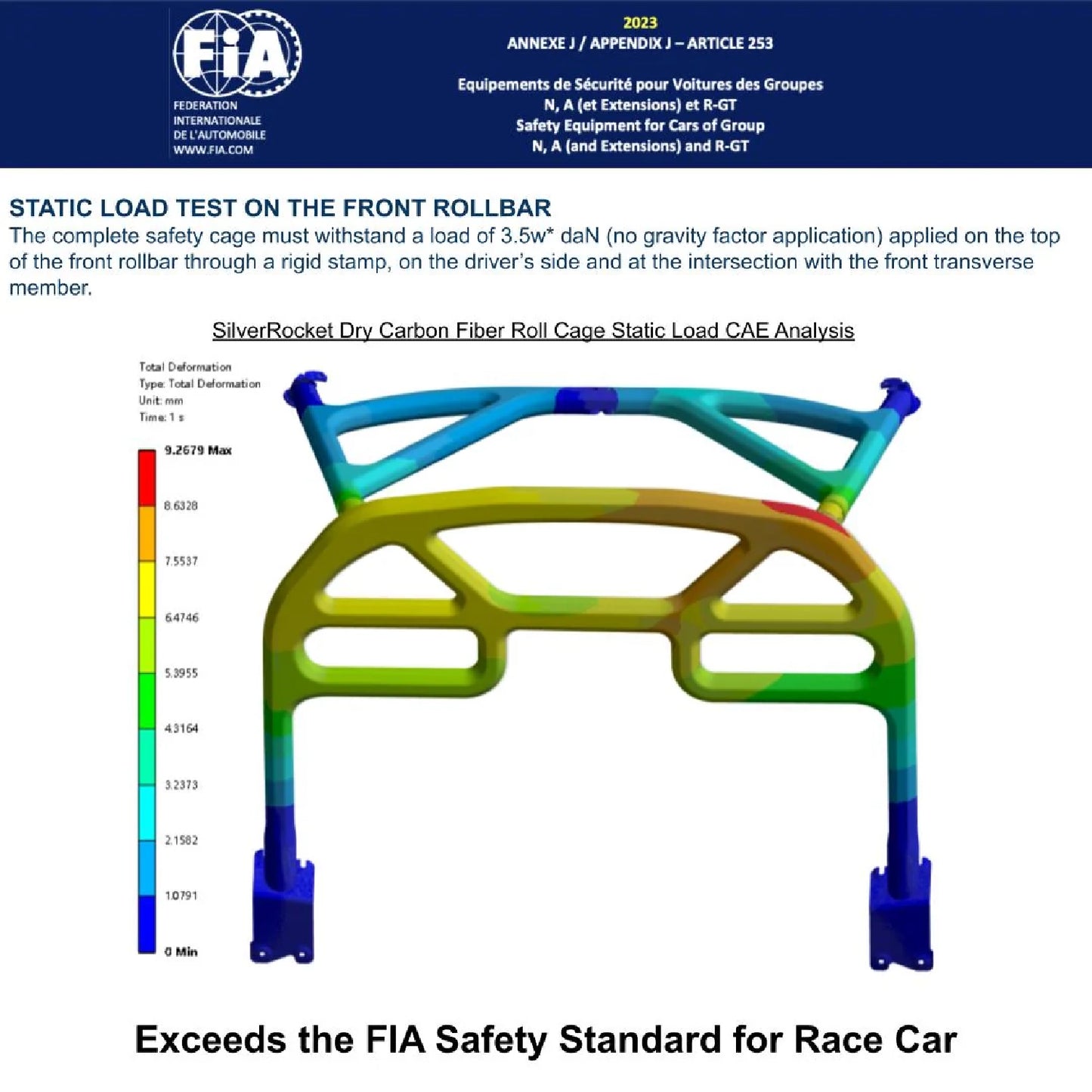 SilverRocket GT4 RS DRY CARBON FIBER ROLL CAGE & HARNESS BAR - FIA 253 COMPLIANT [PORSCHE 718 / GT4 / RS]