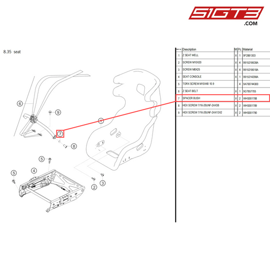 SPACER BUSH - WHS001788 [PORSCHE 718 Cayman GT4 Clubsport]