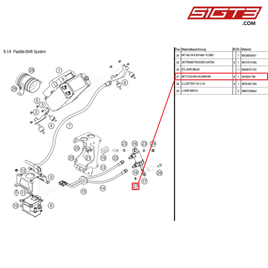 SECURING HEX NUT M6 - WHS001796 [PORSCHE 997.1 GT3 R]