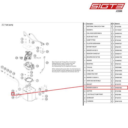 WASHER 6.2X25X1.4 - WHS001802 [PORSCHE 911 GT3 Cup Type 992]