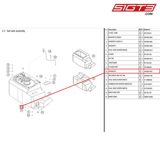 WASHER 6 - WHS001807 [PORSCHE 992.1 GT3 Cup]