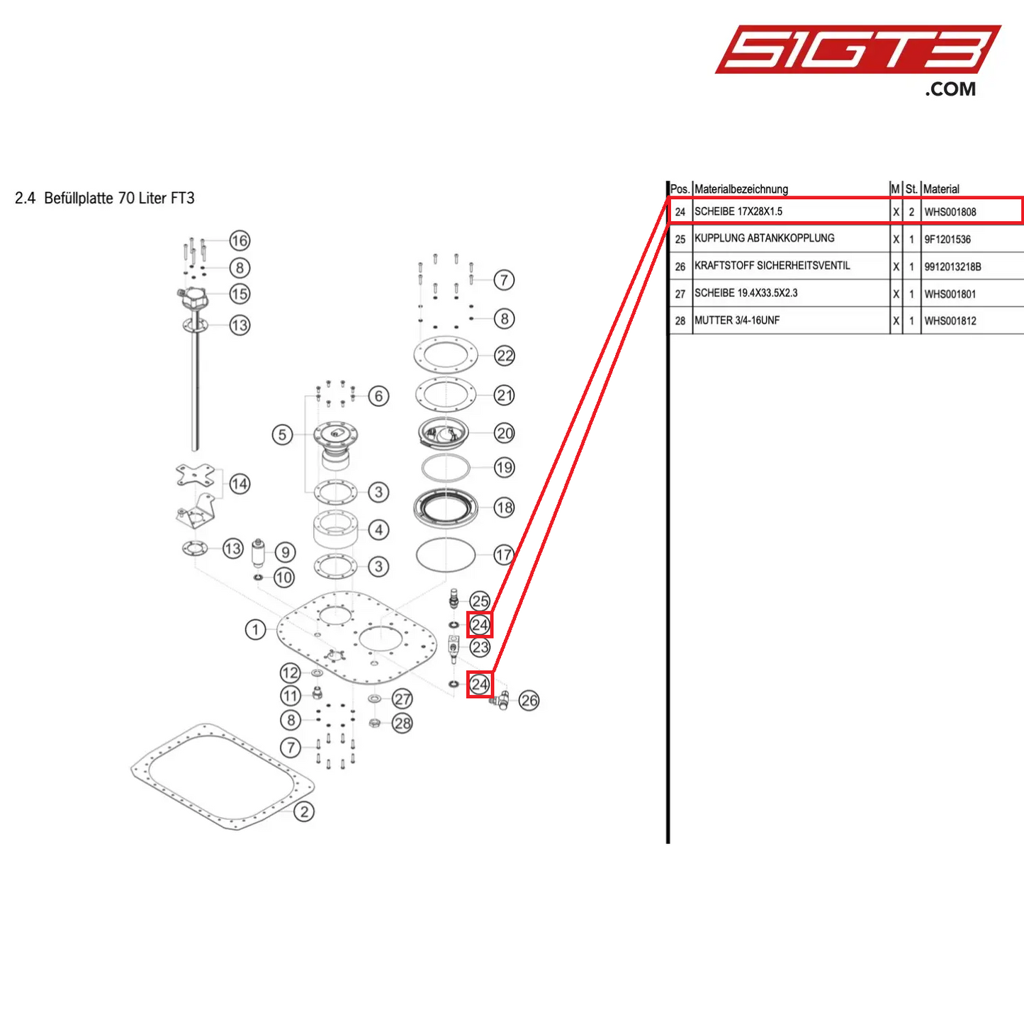 WASHER 17X28X1.5 - WHS001808 [PORSCHE Cayman 981 GT4 Clubsport]