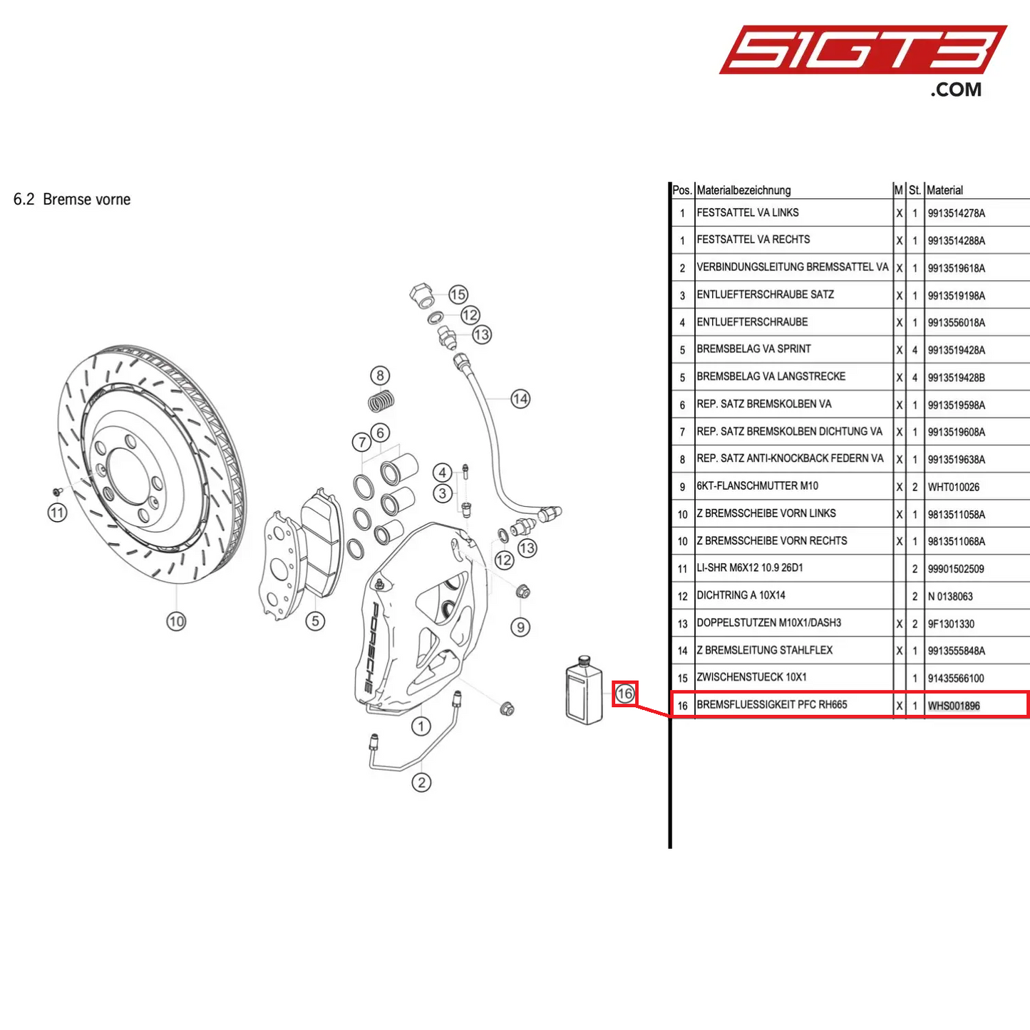 BRAKE FLUID - WHS001896 [PORSCHE Cayman 981 GT4 Clubsport]