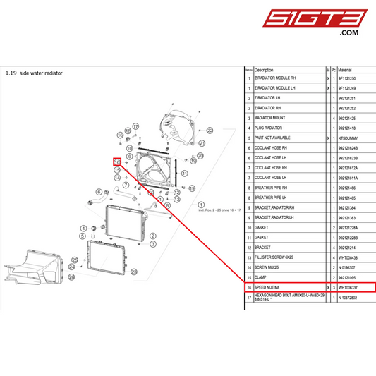 SPEED NUT M8 - WHT006337 [PORSCHE 992.1 GT3 Cup]