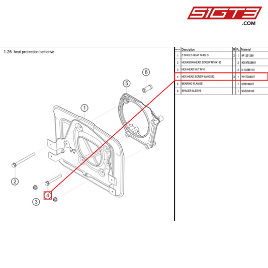 HEX-HEAD SCREW AM10X92 - WHT008307 [PORSCHE 992.1 GT3 Cup]