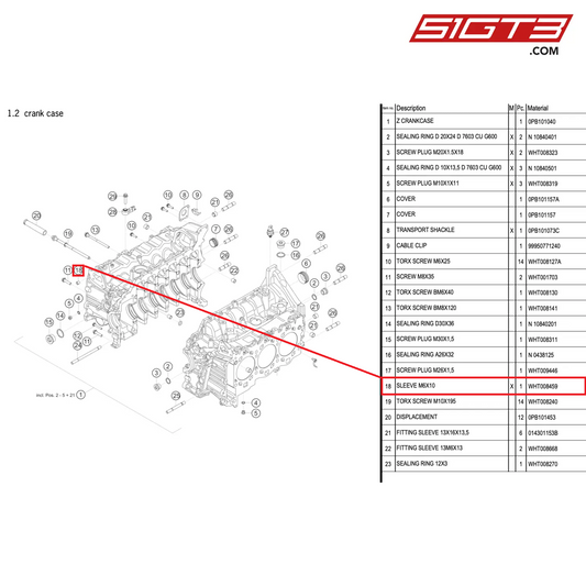 SLEEVE M6X10 - WHT008459 [PORSCHE 992.1 GT3 Cup]