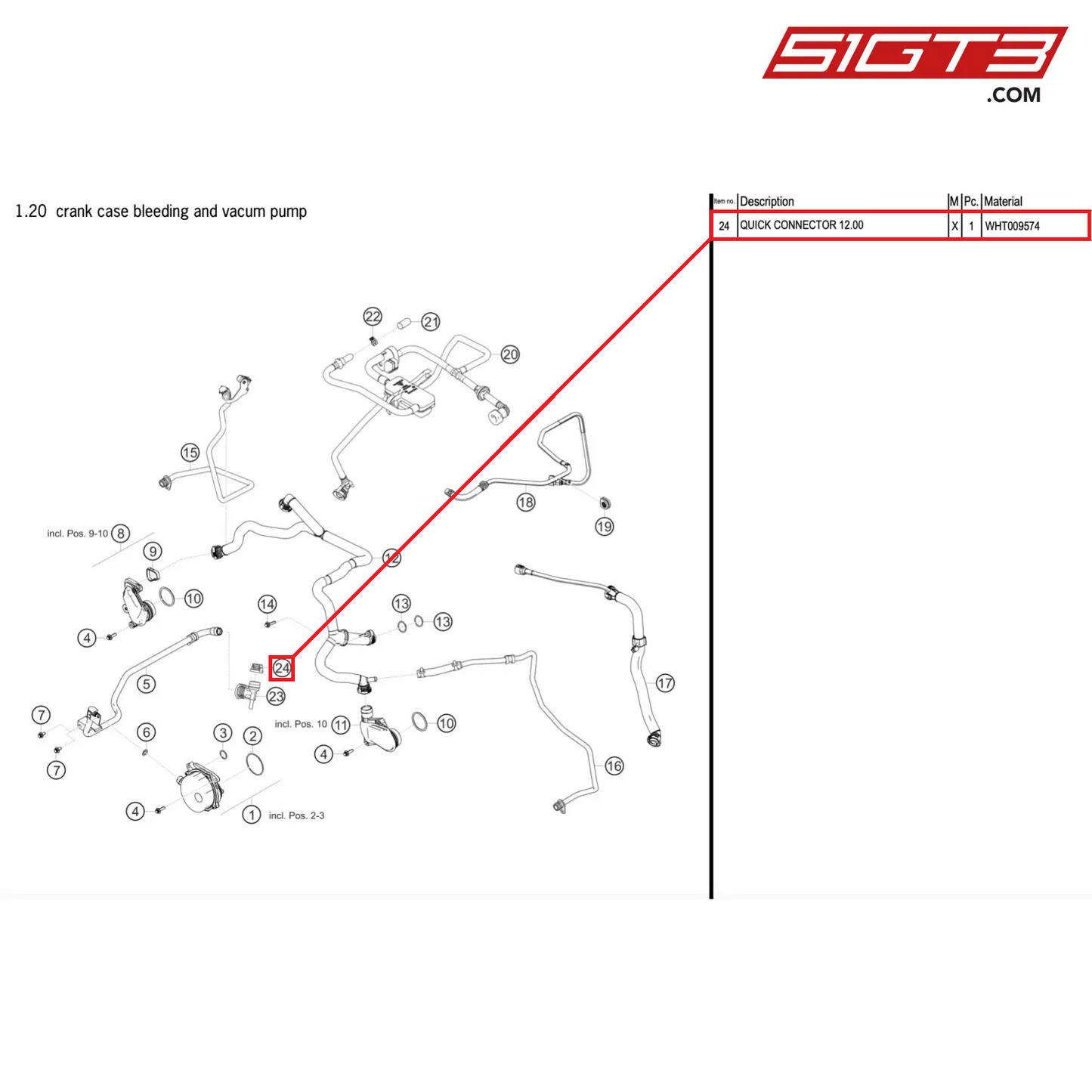 QUICK CONNECTOR 12.00 - WHT009574 [PORSCHE 911 GT2 RS Clubsport]