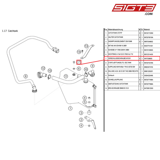SCREW PLUG M10X1 - WHT009655 [PORSCHE 997.1 GT3 R]