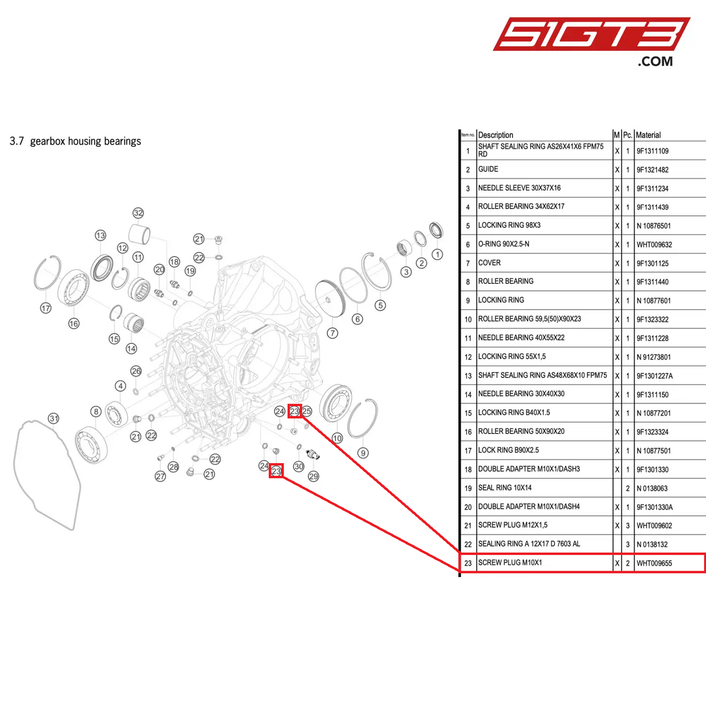 SCREW PLUG M10X1 - WHT009655 [PORSCHE 992.1 GT3 R]