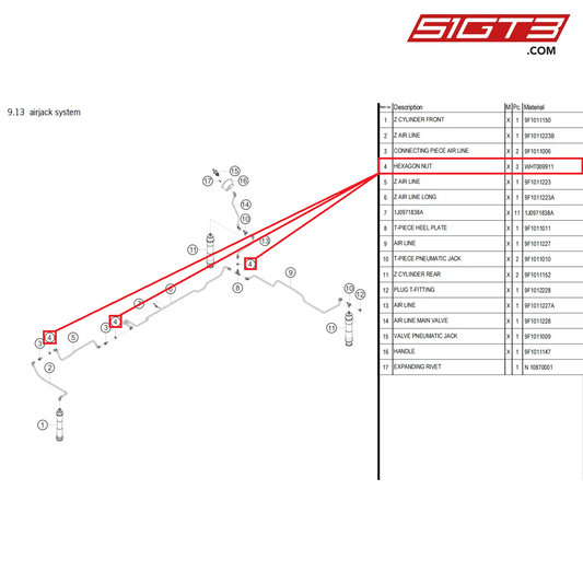 HEXAGON NUT - WHT009911 [PORSCHE 992.1 GT3 Cup]