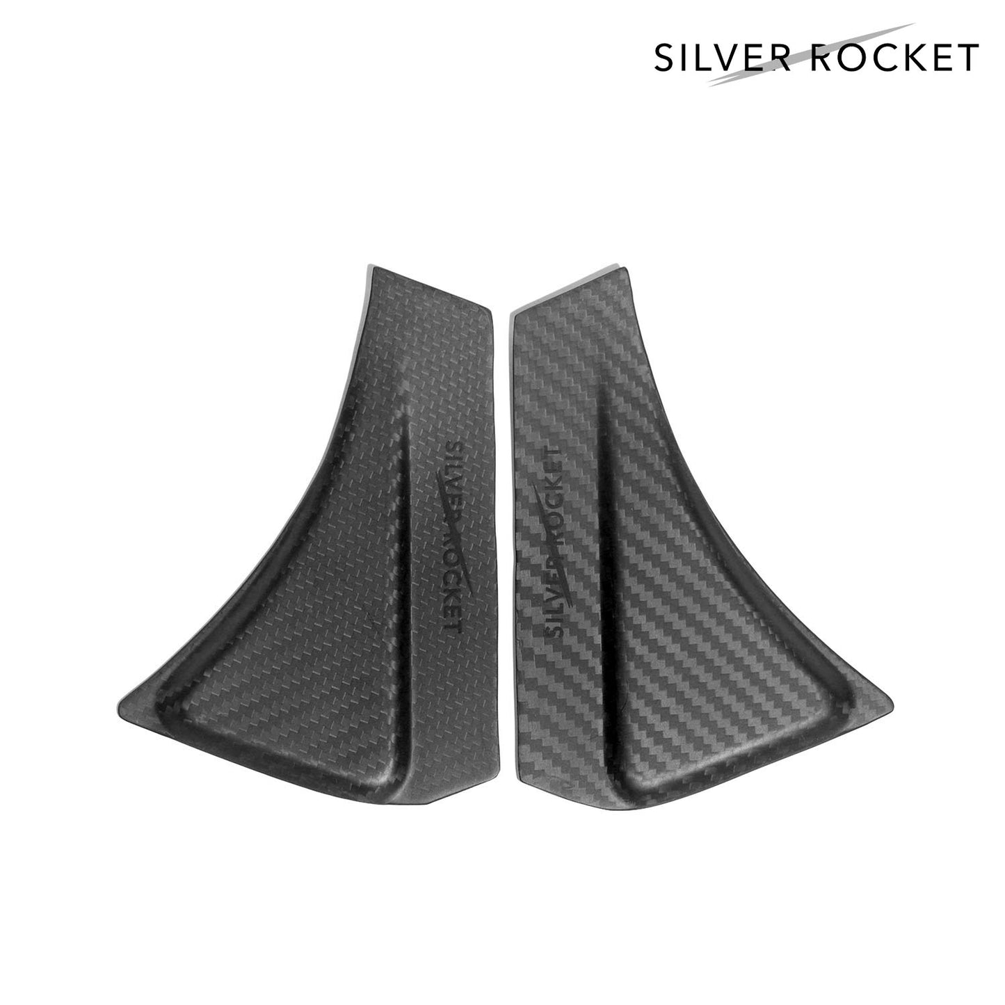 SilverRocket WING SUPPORT BODY REINFORCEMENT DRY CARBON FIBER PLATES - 98204480611 [PORSCHE 981 / 718 / GT4 / RS]