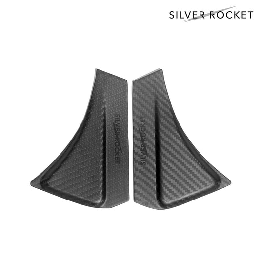 SilverRocket WING SUPPORT BODY REINFORCEMENT DRY CARBON FIBER PLATES - 98204480611 [PORSCHE 981 / 718 / GT4 / RS]