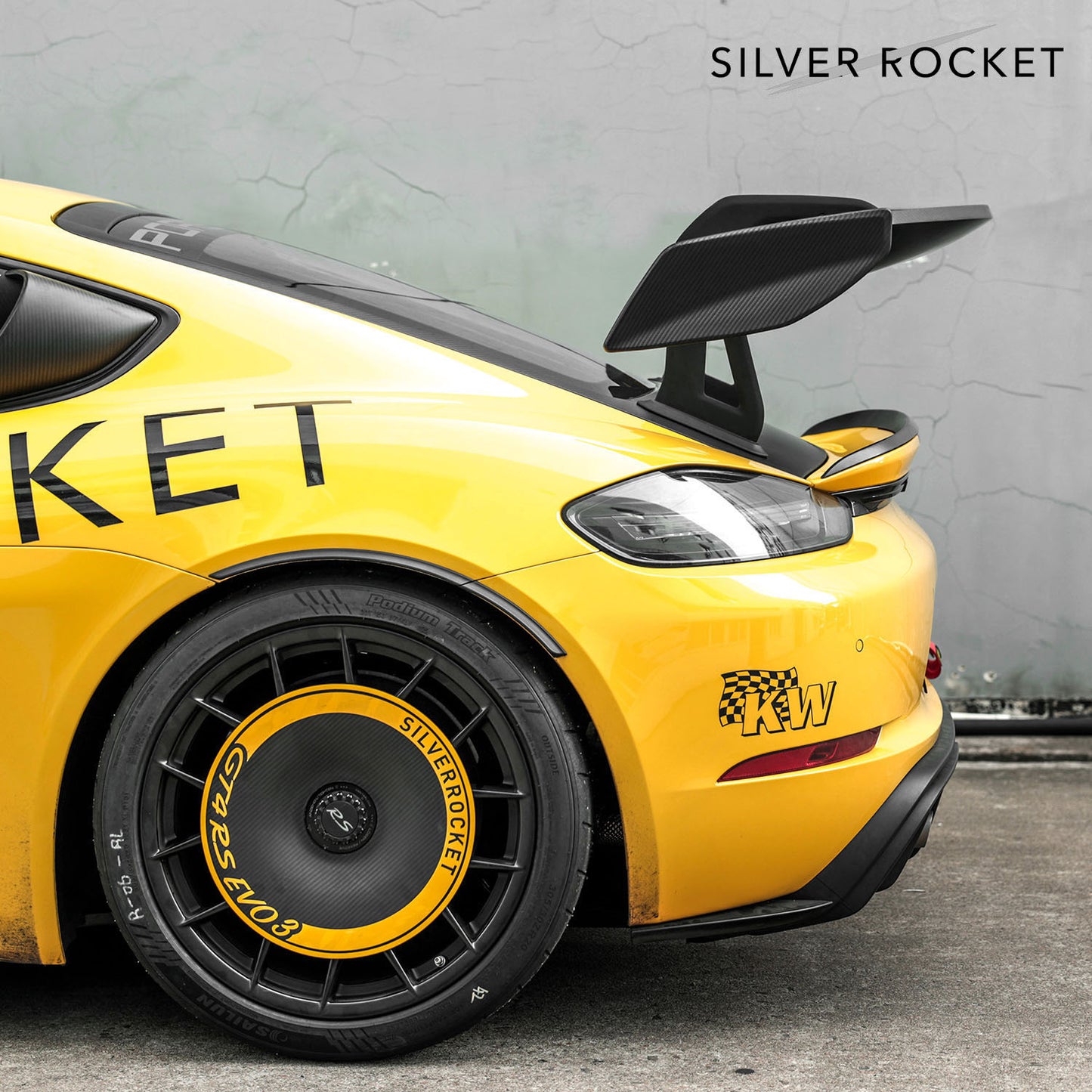 SilverRocket 3X3 CC-1 WING RISER PRO FOR PORSCHE GT4 RS [PORSCHE 718 GT4 RS]