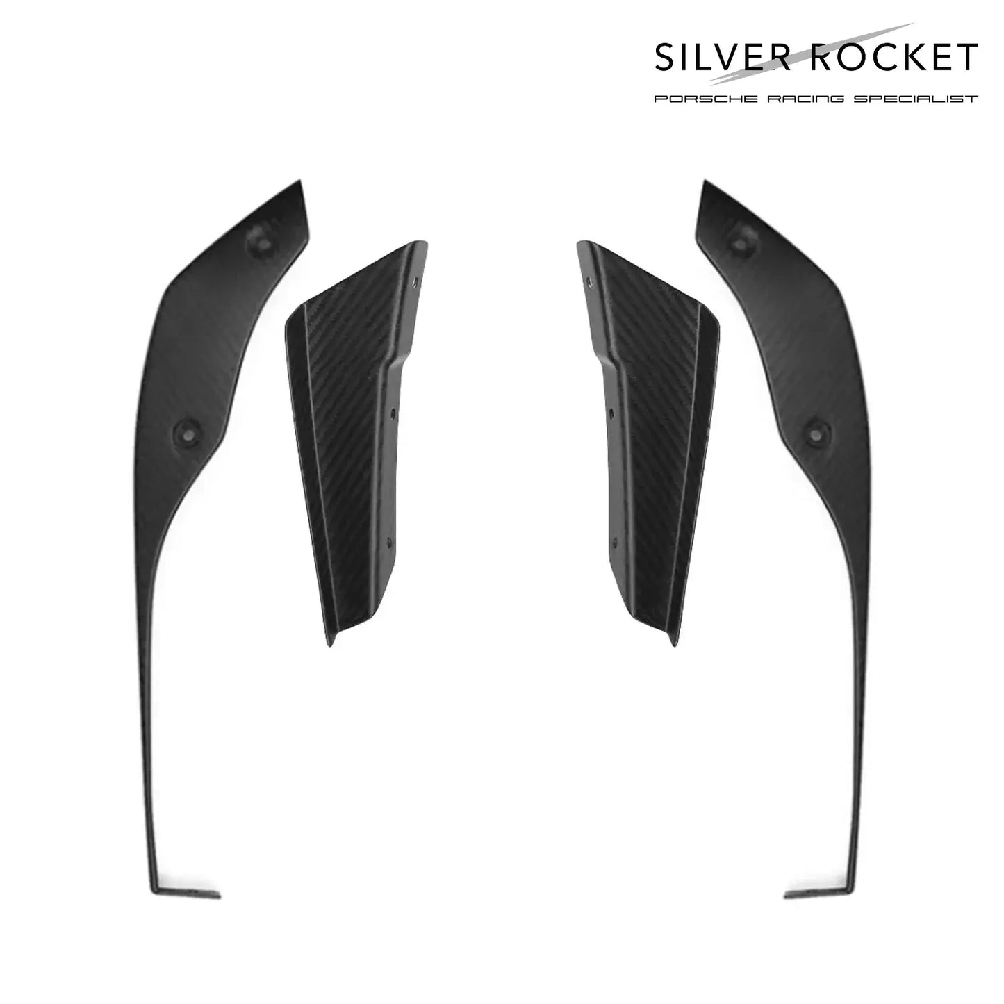 SilverRocket DRY CARBON FIBER CLUBSPORT DIVE PLANE & LOWER SIDE SPOILER [PORSCHE 718 GT4 / RS]