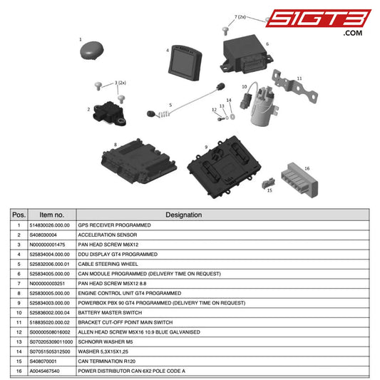 Acceleration Sensor - S408030004 [Mercedes-Amg Gt4] Electrical Individual Parts