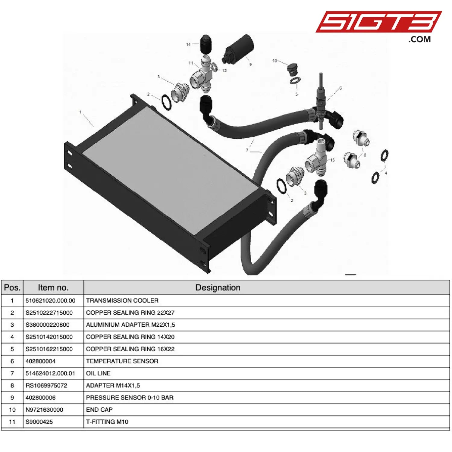 Adapter M14X1 5 - Rs1069975072 [Mercedes-Amg Gt4] Gearbox Cooling