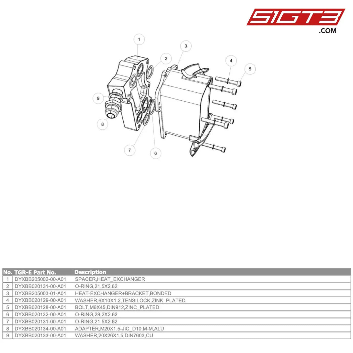 Adapter M20X1.5-Jic_D10 M-M Alu - Dyxbb020134-00-A01 [Gr Supra Gt4 Evo] Heat Exchanger