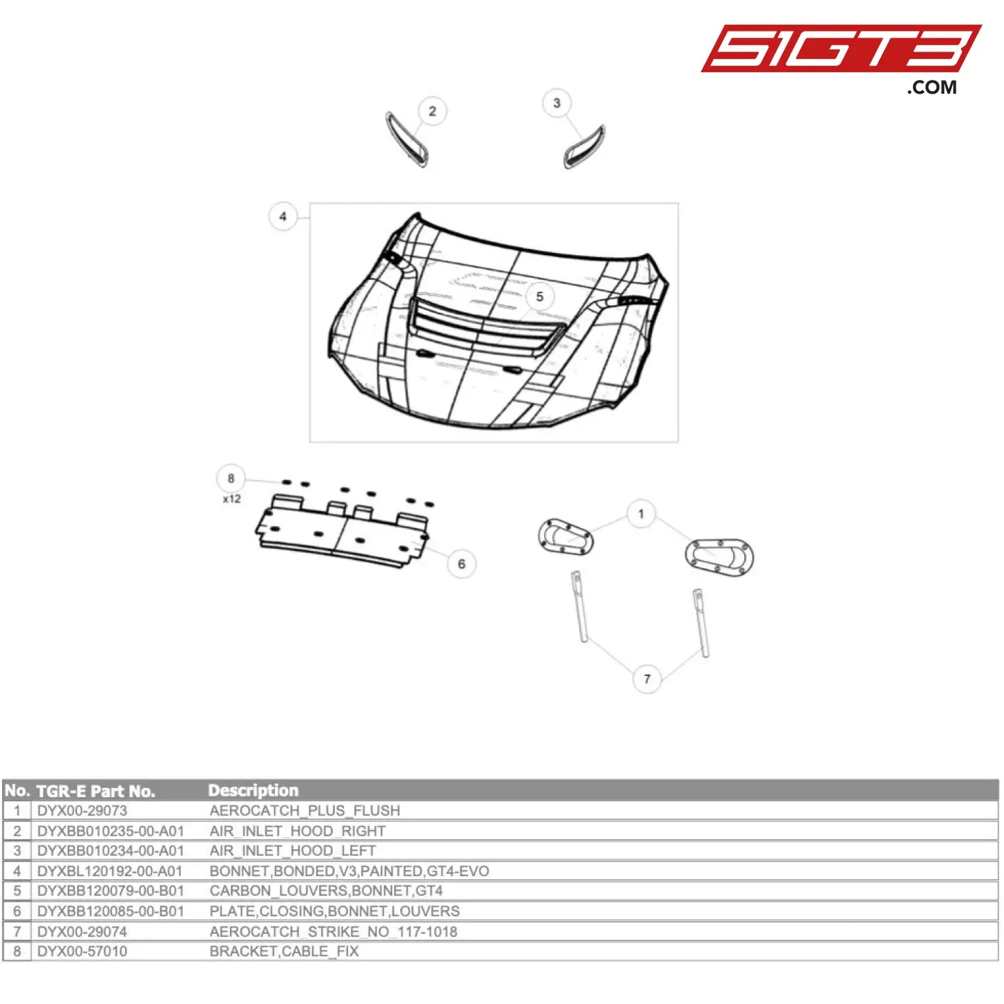 Aerocatch_Plus_Flush - Dyx00-29073 [Gr Supra Gt4 Evo] Bonnet