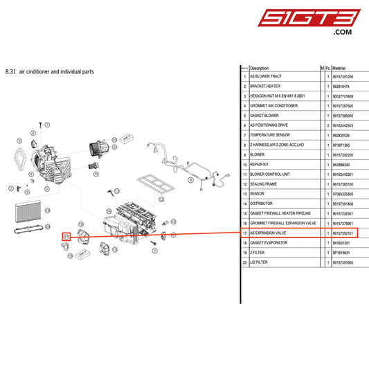 As Expansion Valve - 99157392101 [Porsche 718 Cayman Gt4 Rs Clubsport] Air Cinditioner And