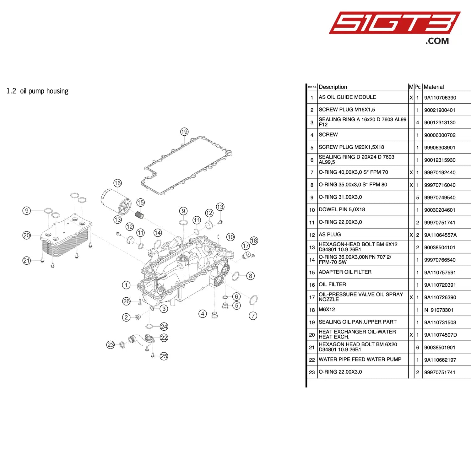 As Oil Guide Module - 9A110706390 [Porsche 911 Gt3 R Type 991 (Gen 1)] Oil Pump Housing