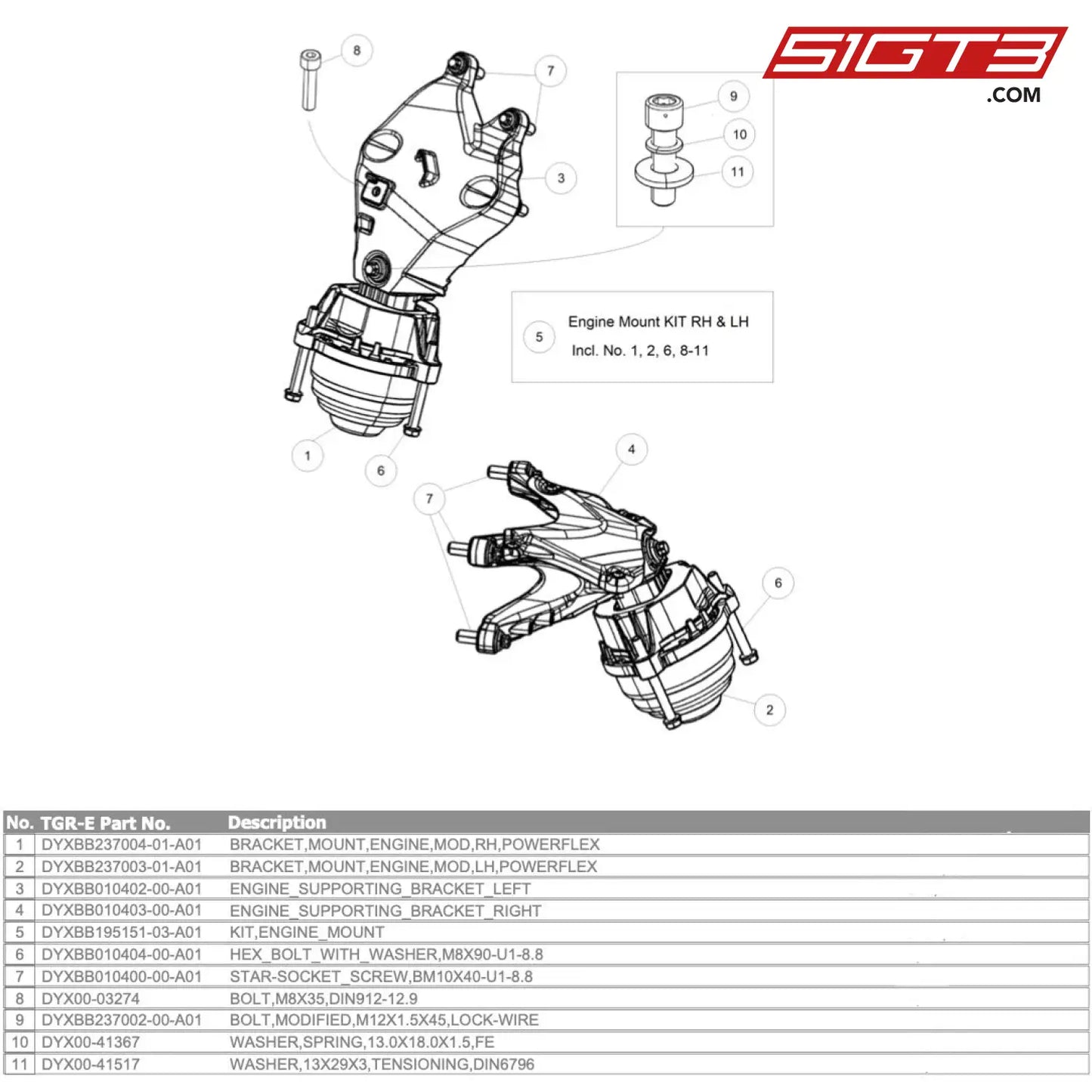 Bolt Modified M12X1.5X45 Lock-Wire - Dyxbb237002-00-A01 [Gr Supra Gt4 Evo] Engine Mount