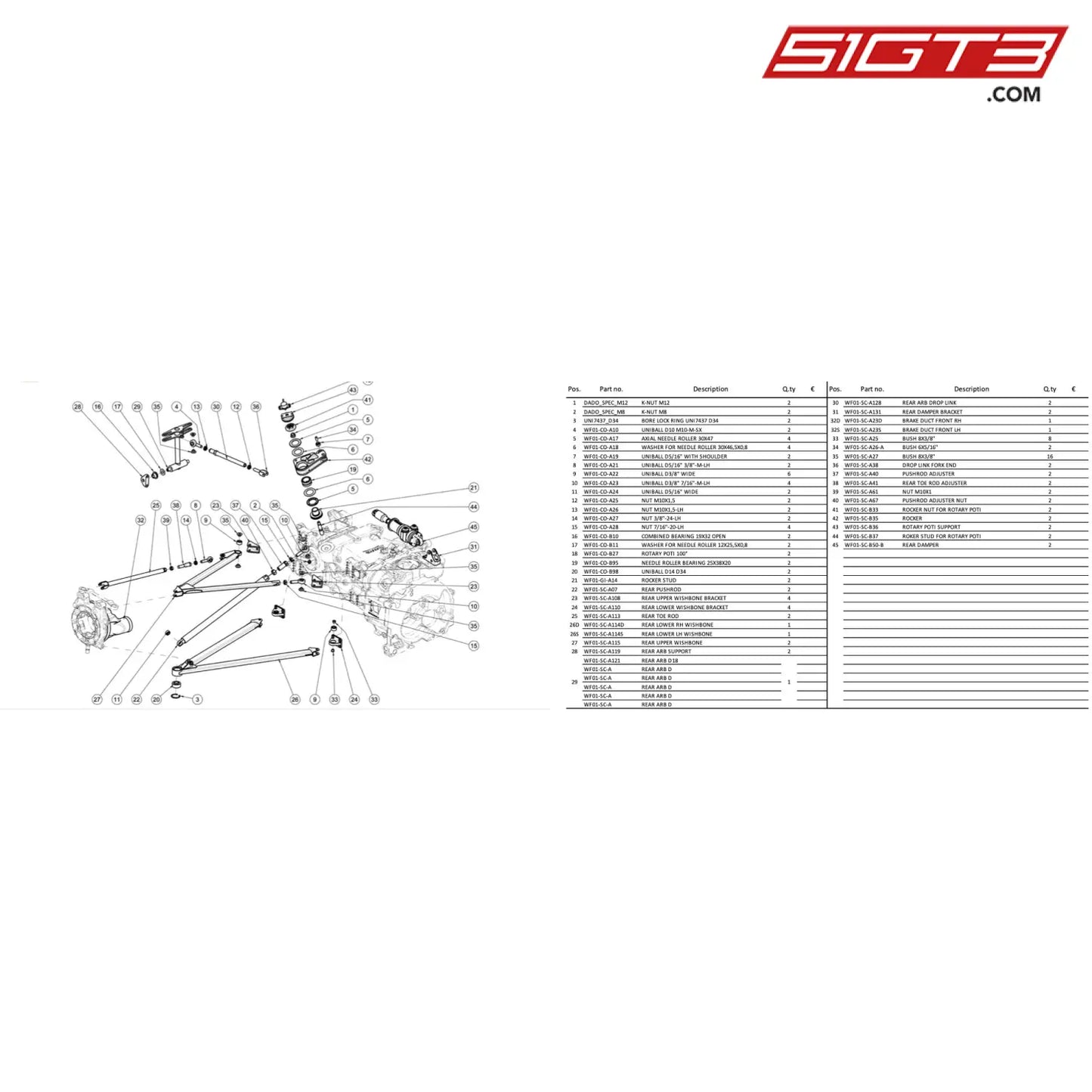 Bush 8X3/8 - Wf01-Sc-A25 [Wolf F Mistral] Rear Suspension