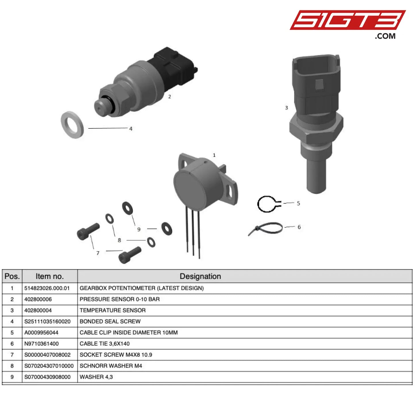 Cable Tie 3 6X140 - N9710361400 [Mercedes-Amg Gt4] Sensors Transmission System