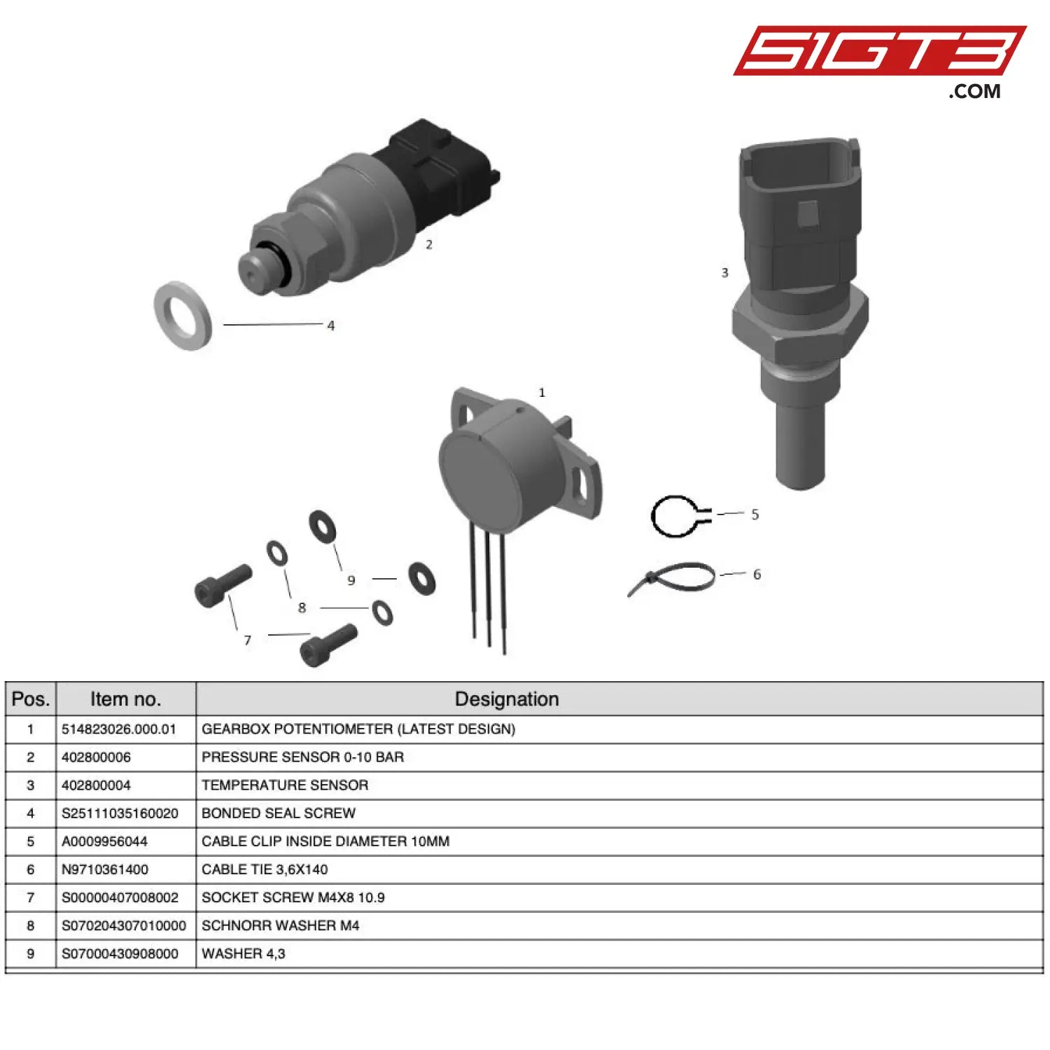 Cable Tie 3 6X140 - N9710361400 [Mercedes-Amg Gt4] Sensors Transmission System