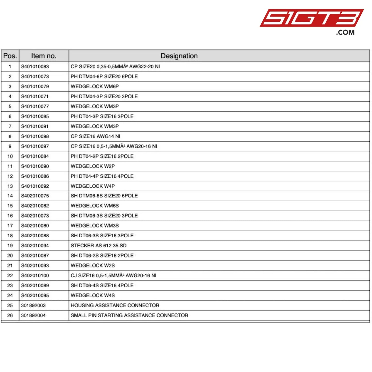 Cj Size16 0 5-1 5Mma2 Awg20-16 Ni - S402010100 [Mercedes-Amg Gt4] Electric Components