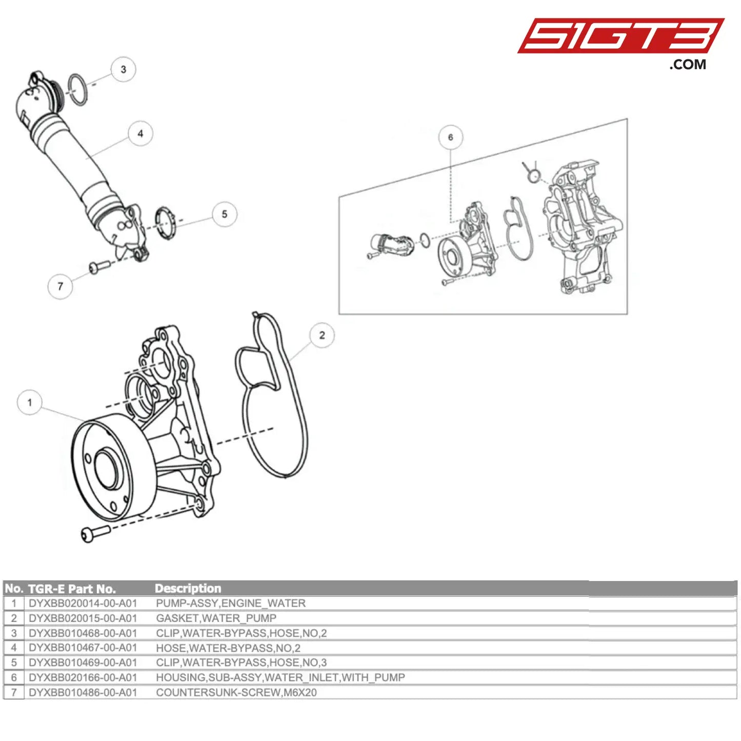 Clip Water-Bypass Hose No 3 - Dyxbb010469-00-A01 [Gr Supra Gt4 Evo] Water Pump Engine