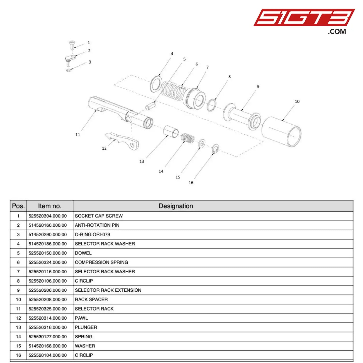 Compression Spring - 525520324.000.00 [Mercedes-Amg Gt4] Selector Rack
