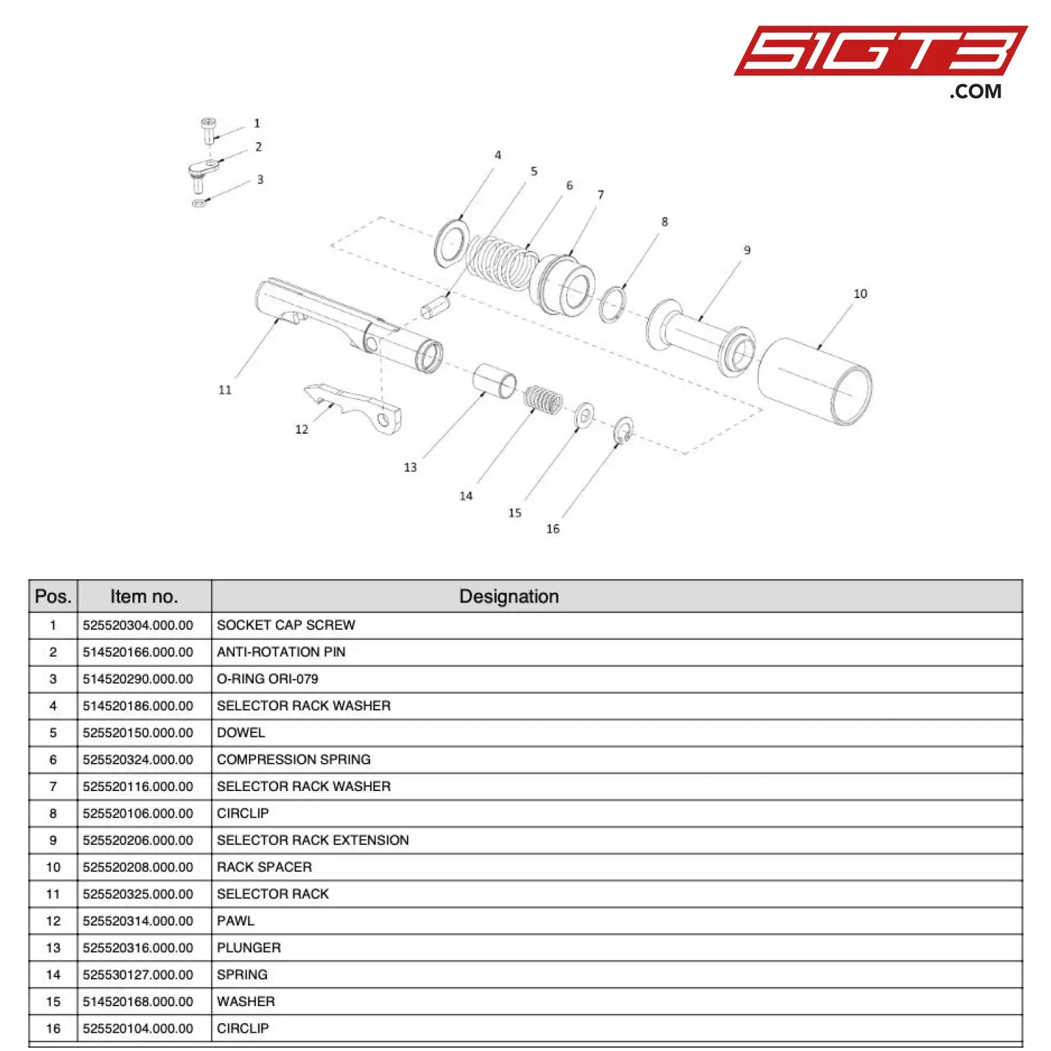 Compression Spring - 525520324.000.00 [Mercedes-Amg Gt4] Selector Rack