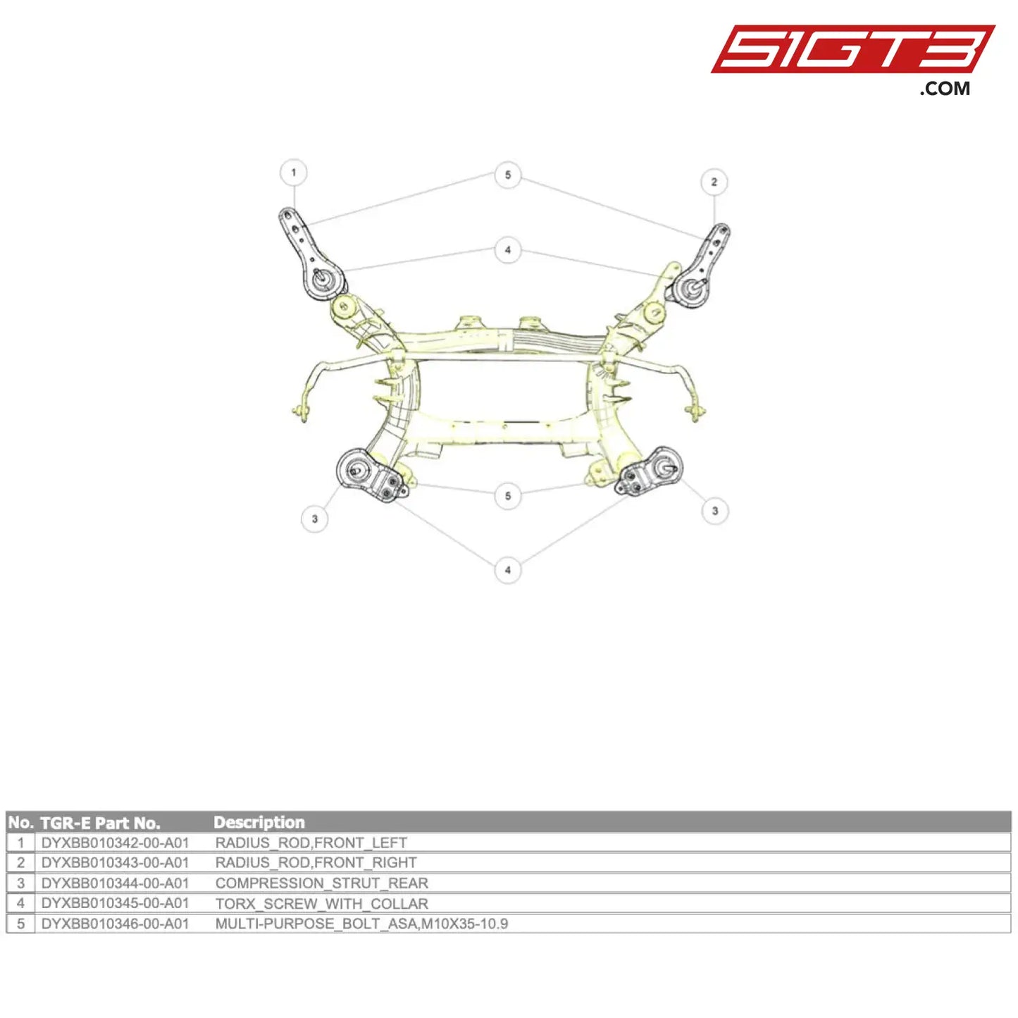 Compression_Strut_Rear - Dyxbb010344-00-A01 [Gr Supra Gt4 Evo] Rear Subframe Fixation
