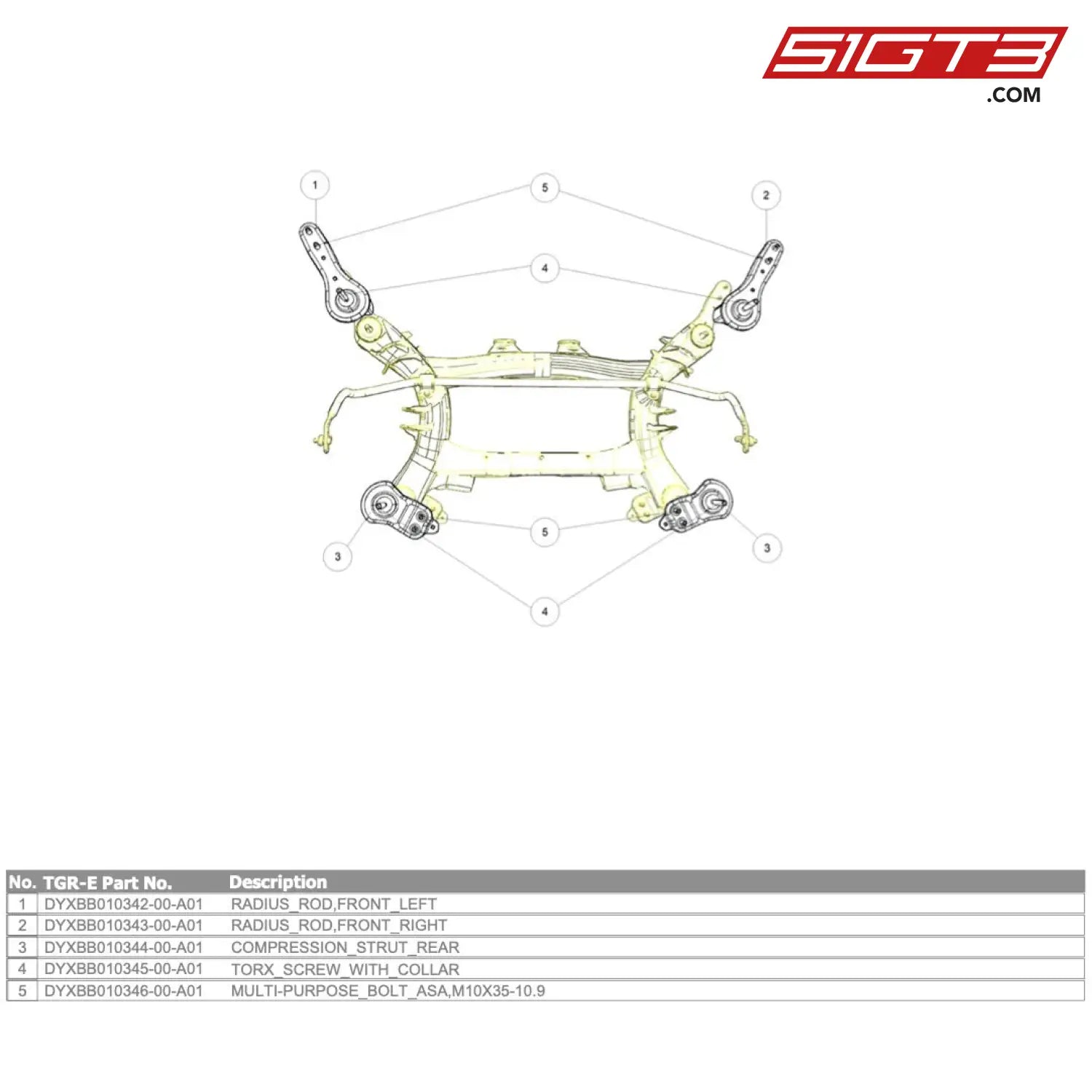Compression_Strut_Rear - Dyxbb010344-00-A01 [Gr Supra Gt4 Evo] Rear Subframe Fixation