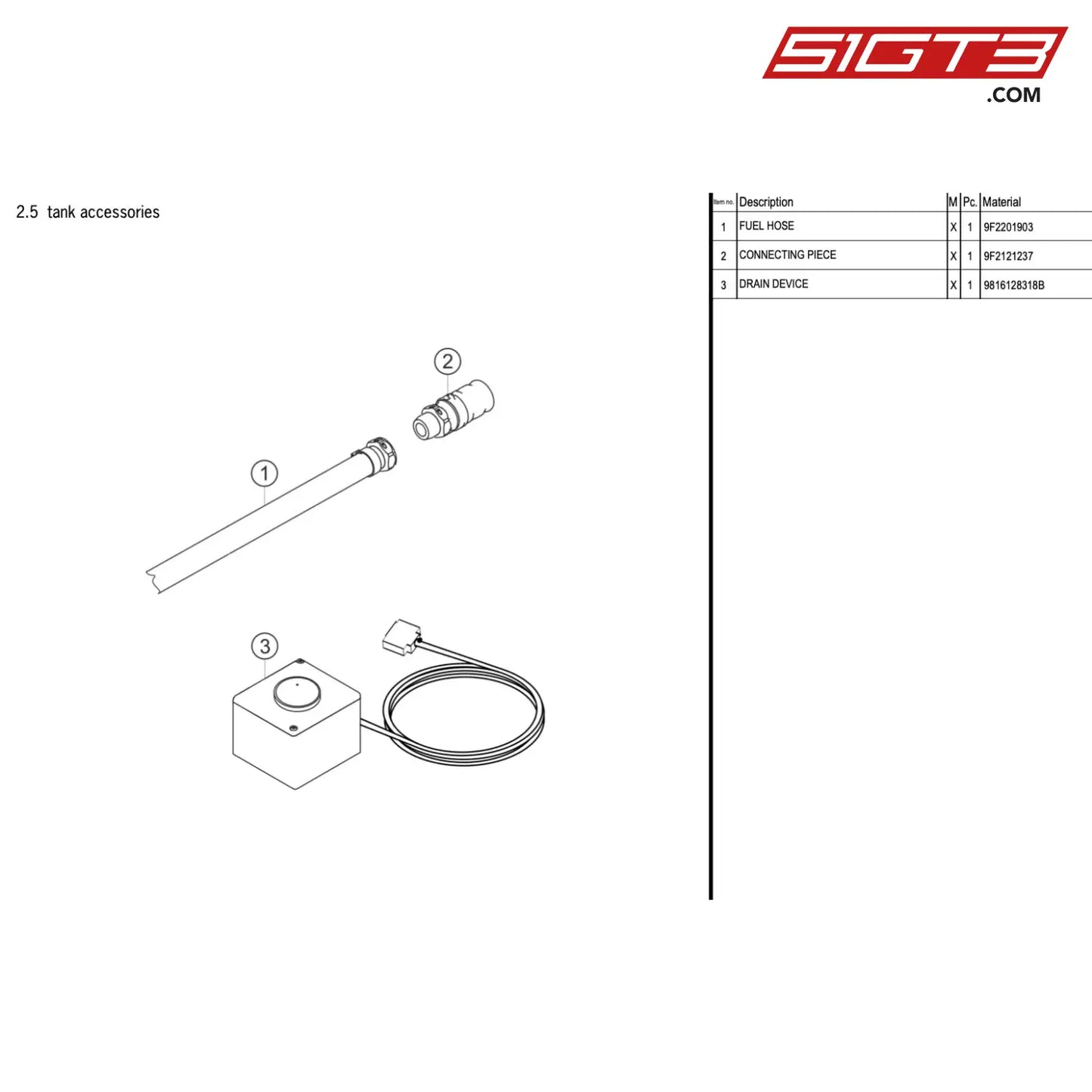 Connecting Piece - 9F2121237 [Porsche 718 Cayman Gt4 Rs Clubsport] Tank Accessories
