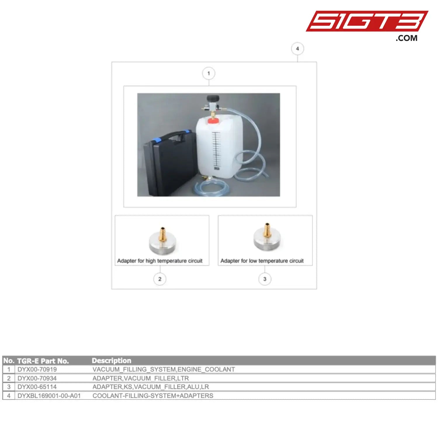 Coolant-Filling-System+Adapters Gt4 Evo - Dyxbl169001-00-A01 [Gr Supra Evo] Coolant Vacuum Filling