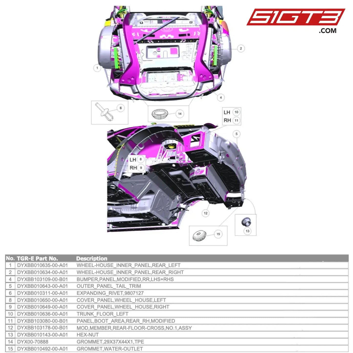 Cover_Panel Wheel_House Right - Dyxbb010649-00-A01 [Gr Supra Gt4 Evo] Rear Panels