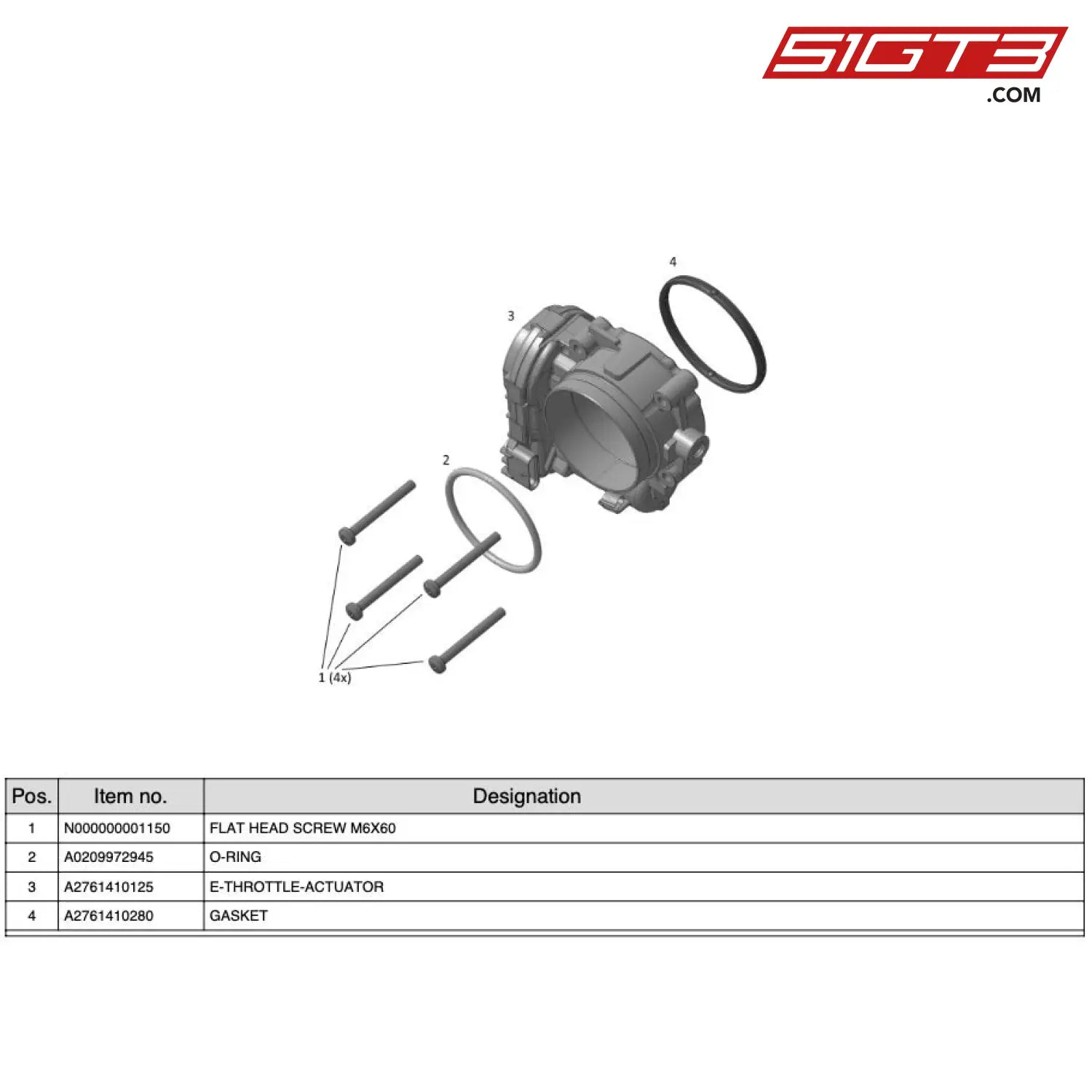 E-Throttle-Actuator - A2761410125 [Mercedes-Amg Gt4] Throttle Body