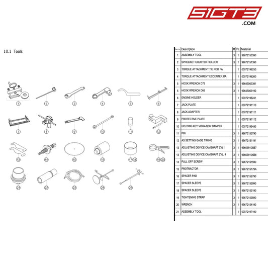 Engine Holder - 72196241 [Porsche 911 Gt3 Cup Type 996] Tools