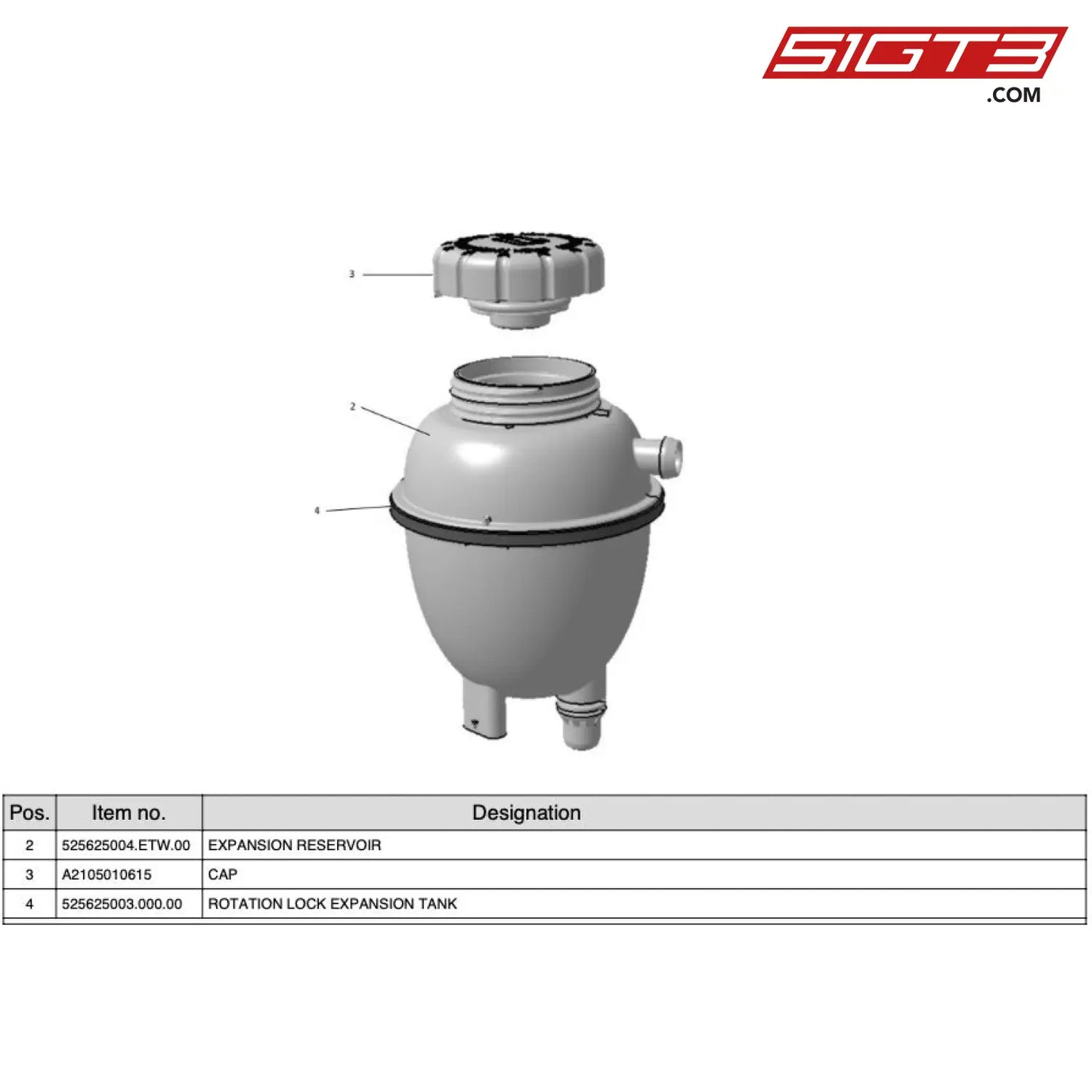 Expansion Reservoir - 525625004.Etw.00 [Mercedes-Amg Gt4] Expansion Tank Charge Air