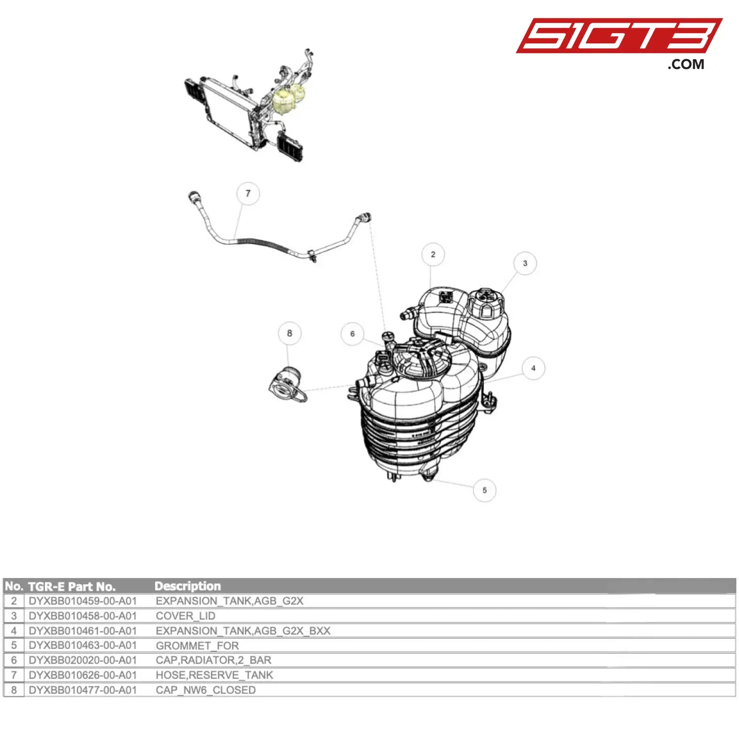 Expansion_Tank Agb_G2X_Bxx - Dyxbb010461-00-A01 [Gr Supra Gt4 Evo] Coolant Reservoirs