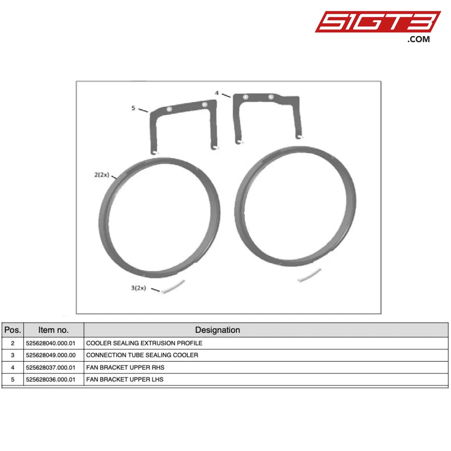 Fan Bracket Upper Rhs - 525628037.000.01 [Mercedes-Amg Gt4] Cooling Update Kit