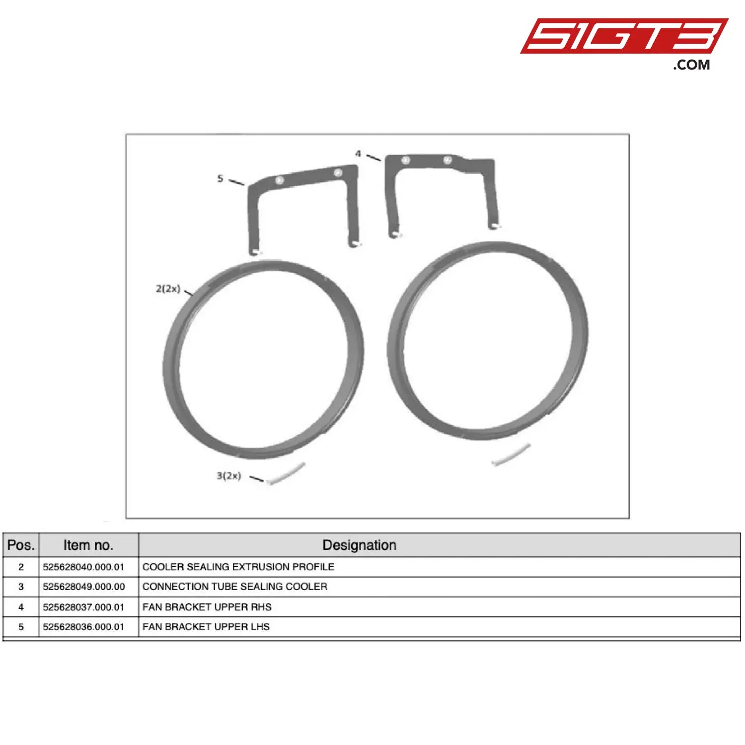 Fan Bracket Upper Rhs - 525628037.000.01 [Mercedes-Amg Gt4] Cooling Update Kit