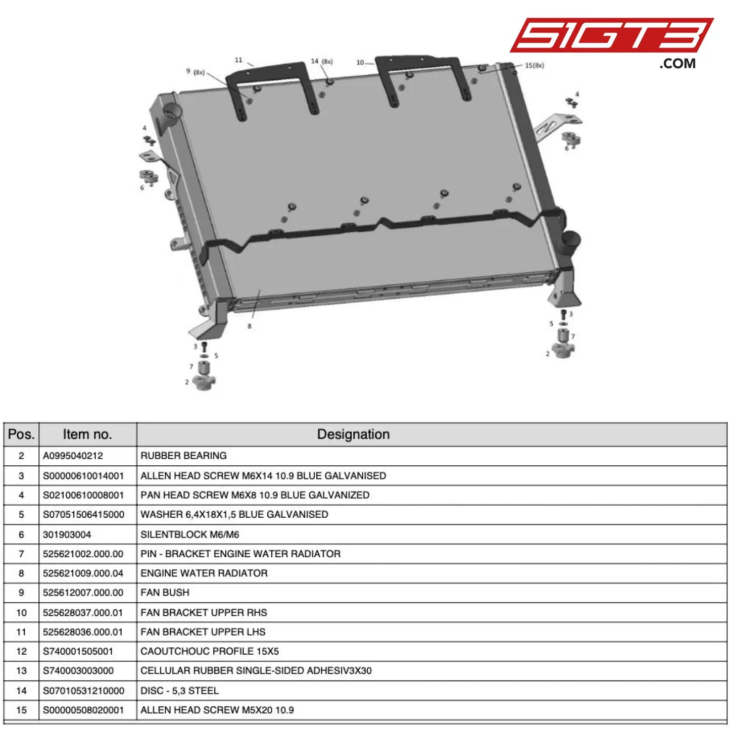 Fan Bracket Upper Rhs - 525628037.000.01 [Mercedes-Amg Gt4] Water Radiator