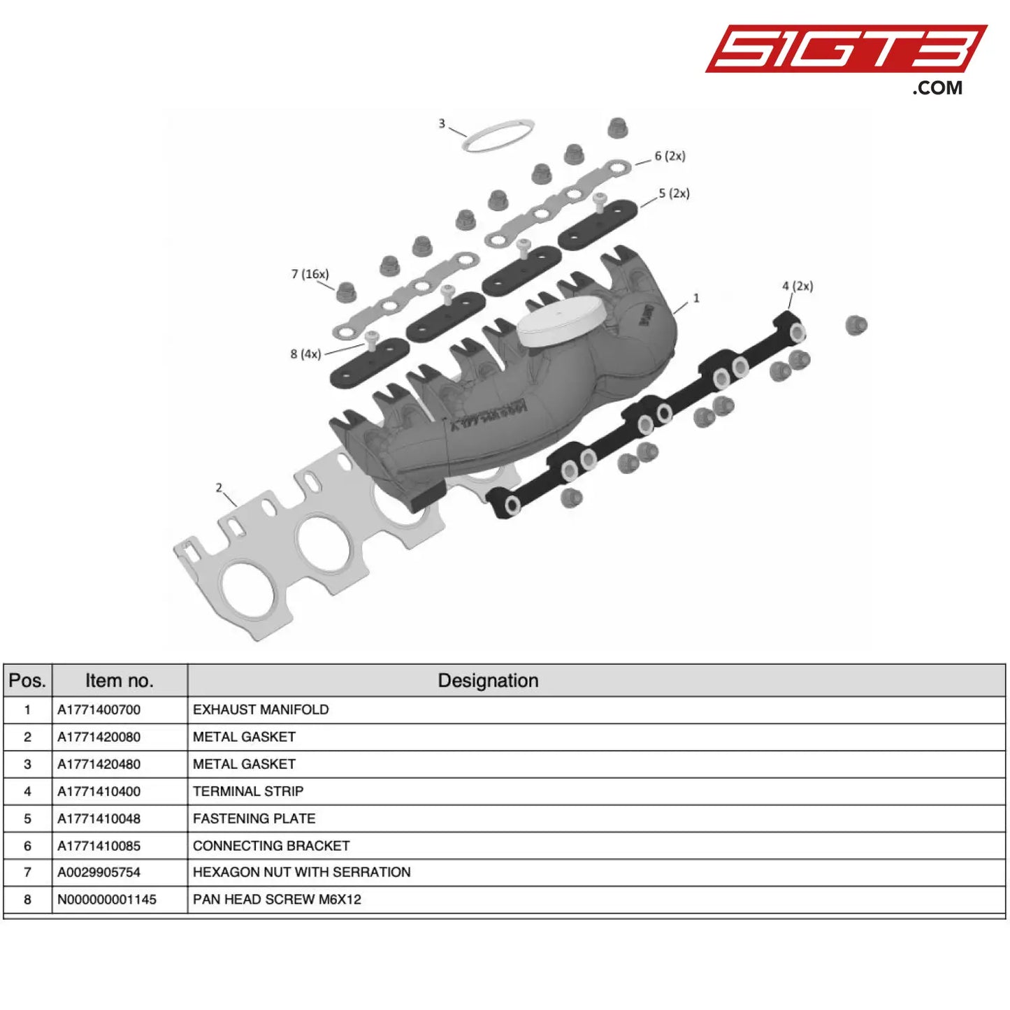 Fastening Plate - A1771410048 [Mercedes-Amg Gt4] Exhaust Manifold