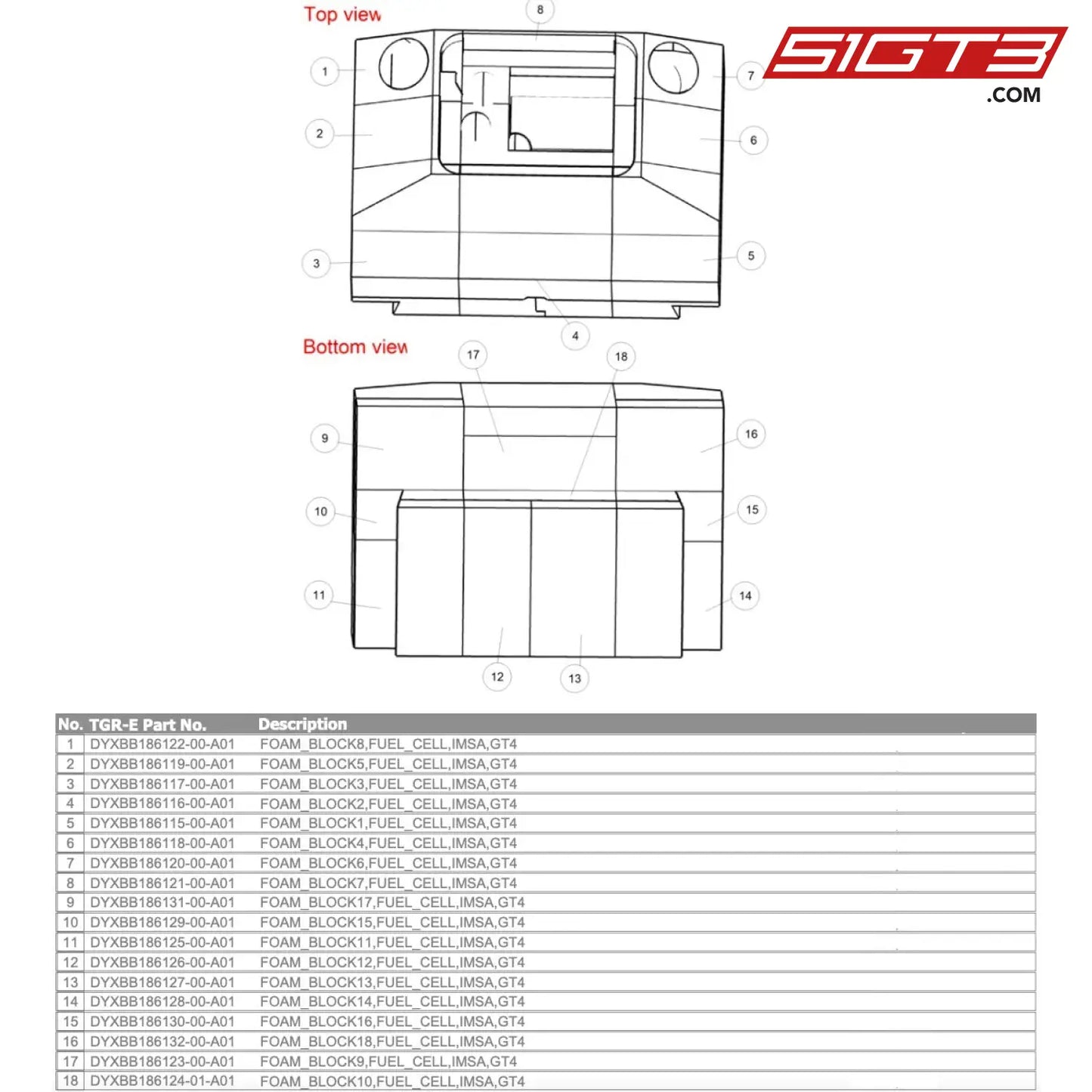 Foam_Block10 Fuel_Cell Imsa Gt4 - Dyxbb186124-01-A01 [Gr Supra Evo] Fuel Cell Displacement Ii